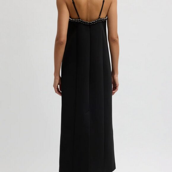 Tibi Bonded Twill Beaded Strappy Dress - Picture 5 of 8